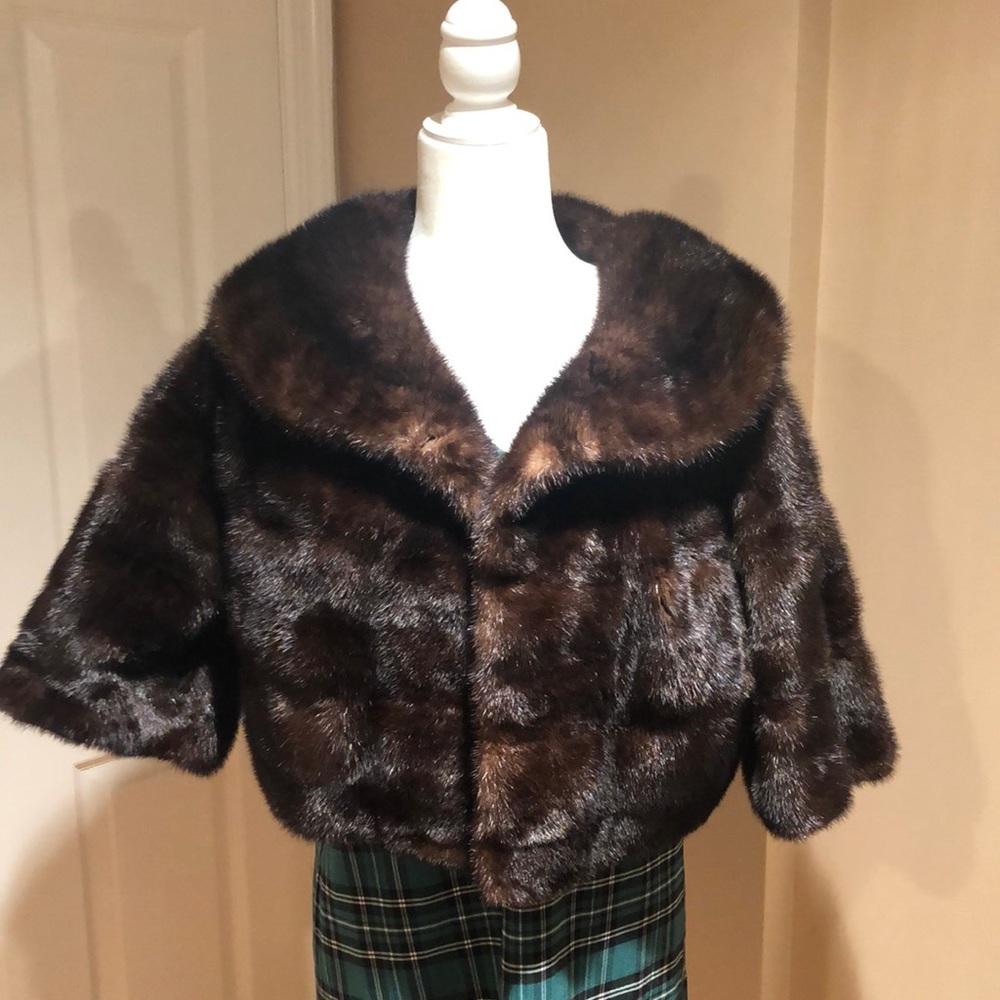 Half a mink coat . Size small .